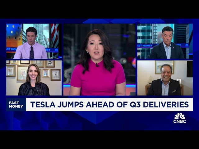 ⁣Tesla jumps ahead of Q3 deliveries