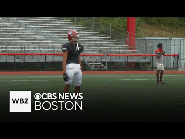 ⁣Brockton football player leads on and off the field as he works toward winning season