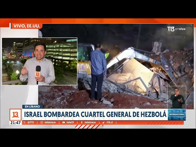 Israel bombardea cuartel general de Hezbolá en Líbano