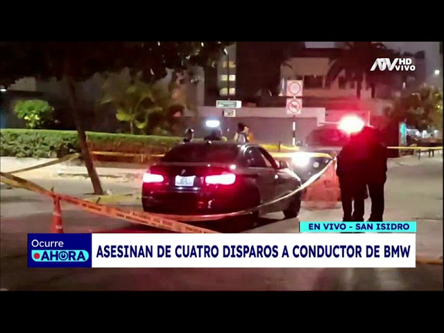 ⁣Hombre que iba a bordo de su auto es asesinado de 4 balazos en el corazón de San Isidro