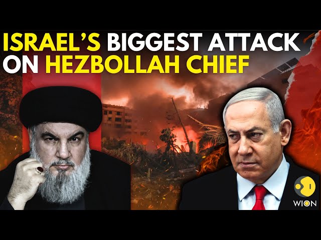 ⁣Israel Lebanon LIVE: Israel launches biggest attack on Beirut, targets Hezbollah Chief 'Nasrall