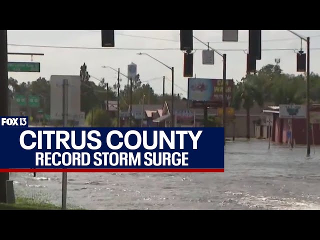 ⁣Hurricane Helene brings record storm surge to Citrus County