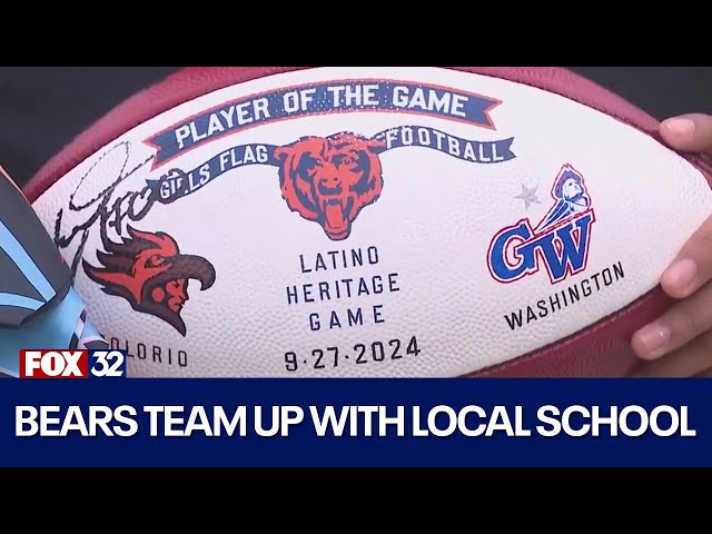 ⁣Chicago Bears team up with Solorio Academy High School