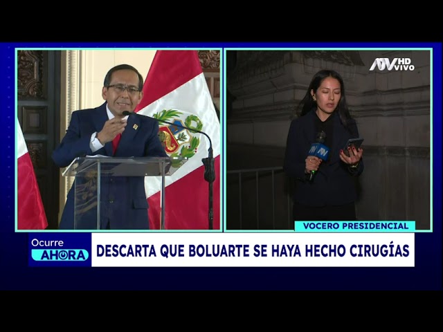 ⁣Vocero presidencial descarta que la mandataria se haya sometido a una cirugía