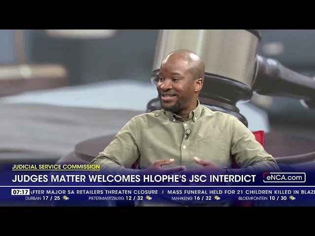 ⁣Judges Matter welcomes Hlophe's JSC interdict