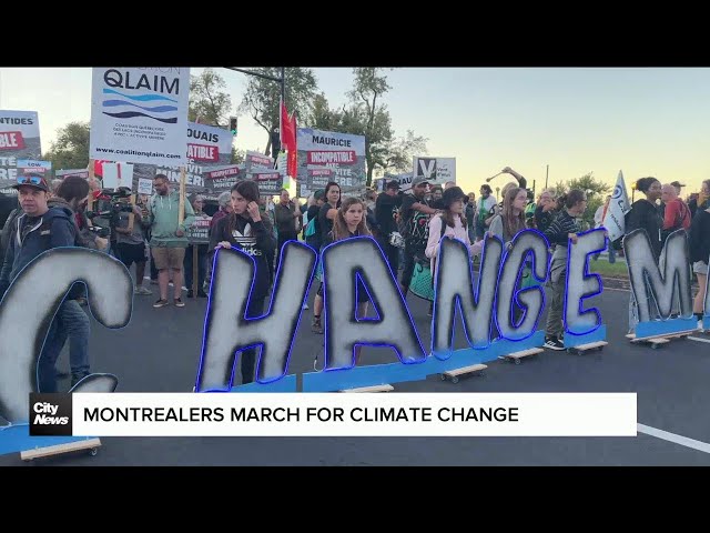 ⁣Montrealers march for climate change