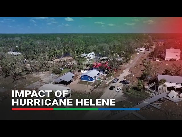 ⁣DRONE FOOTAGE: Devastation left by Hurricane Helene | ABS-CBN News