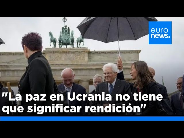 ⁣"La paz en Ucrania no tiene que significar rendición", dice Mattarella durante su visita a