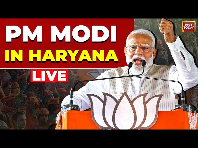 ⁣PM Modi Live From Hisar, Haryana | PM Modi's Public Meeting In Hisar | Haryana Assembly Polls |