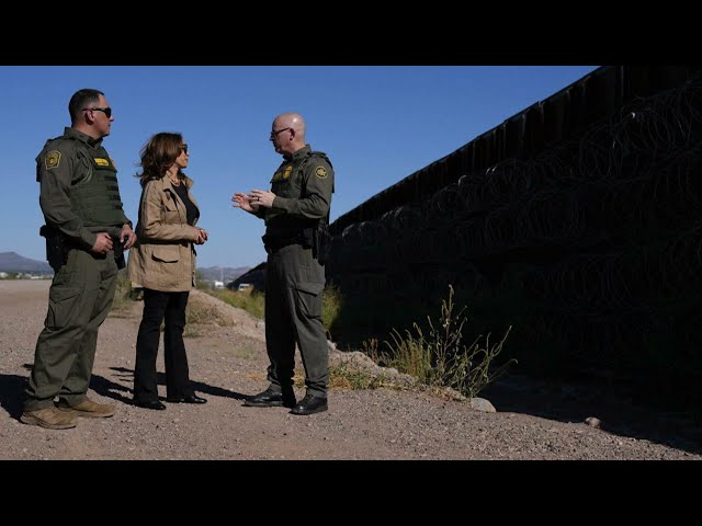 ⁣Trump, Harris campaign on border crisis