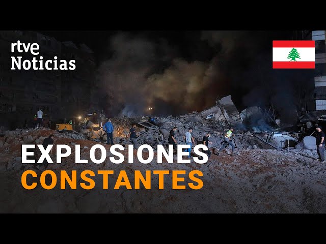 ⁣LÍBANO: NOCHE de BOMBARDEOS israelíes en BEIRUT deja 6 MUERTOS y 9 HERIDOS I RTVE