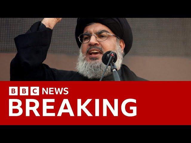 ⁣Hezbollah confirms death of leader Hassan Nasrallah after Israeli strikes on Beirut | BBC News