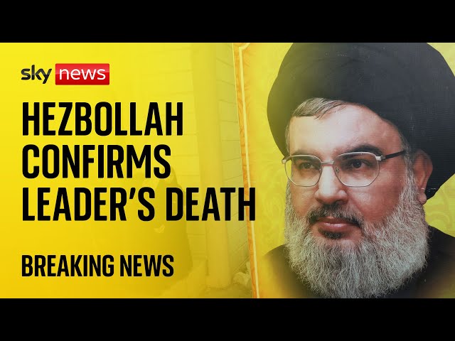 ⁣Hezbollah confirms death of its leader Hassan Nasrallah