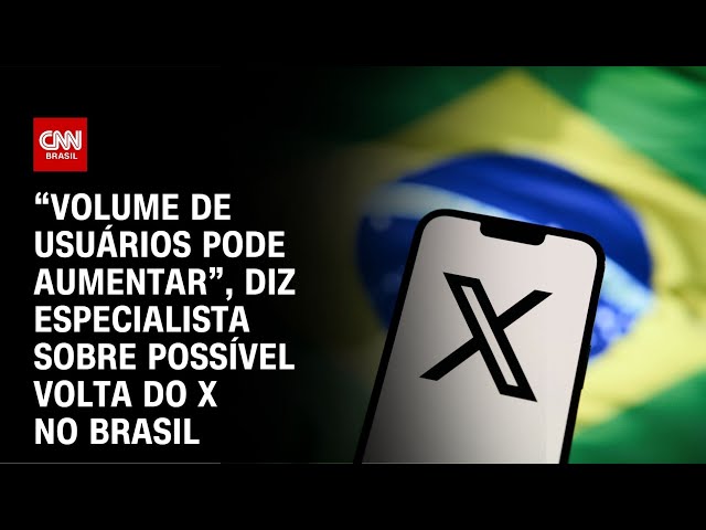 ⁣“Volume de usuários pode aumentar”, diz especialista sobre possível volta do X no Brasil|AGORA CNN