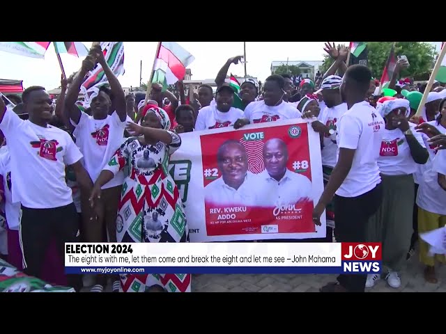 ⁣Election 2024: The eight is with me, let them come and break the eight and let me see - John Mahama