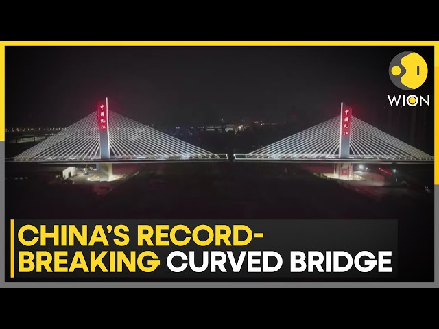 ⁣World’s Largest Asymmetrical Curved Bridge Completed | Latest News | WION