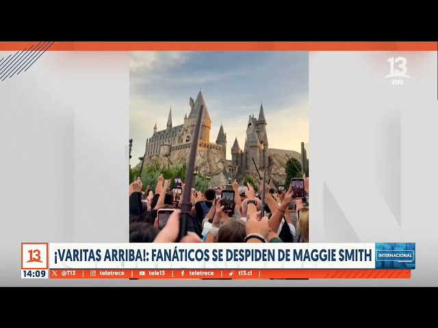 Fanáticos despiden a Maggie Smith en castillo de Hogwarts