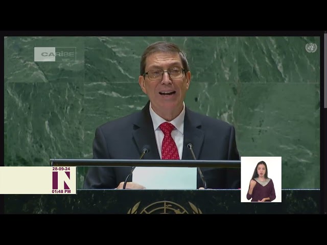 ⁣Canciller de Cuba interviene en Asamblea General de ONU en su 79 periodo de sesiones