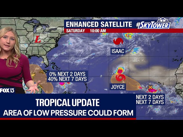 ⁣Area of low pressure in Caribbean could form