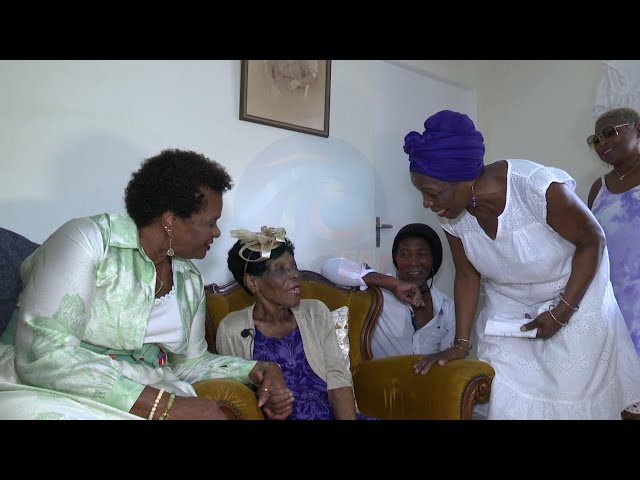 ⁣A retired nurse Barbados' latest centenarian