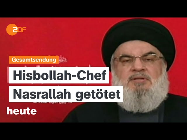 ⁣heute 19:00 Uhr vom 28.09.2024 Israel tötet Hisbollah-Chef, neuer Landtagspräsident in Thüringen