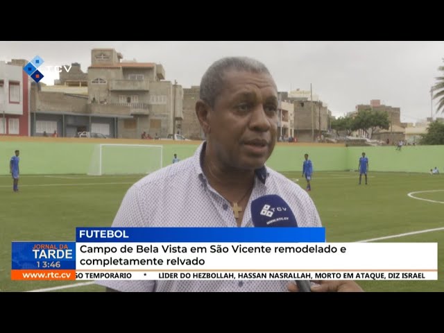 ⁣Campo de Bela Vista em São Vicente remodelado e completamente relvado