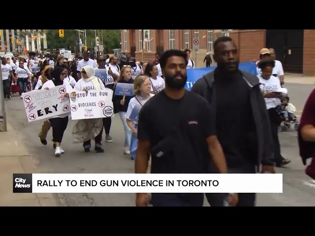 ⁣Rally to end gun violence in Toronto