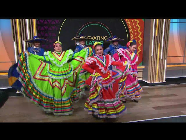 ⁣Lisa Trujillo's folkloric dancers perform at CBS News Colorado