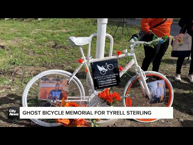 ⁣Memorial for cyclist Tyrell Sterling, who died in 2012