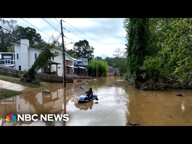 ⁣Western North Carolina hit with life-threatening flooding and mudslides