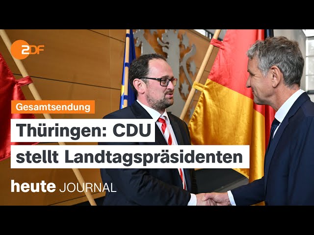 ⁣heute journal vom 28.09.2024 Tod von Hisbollah-Chef, neuer Landtagspräsident in Thüringen