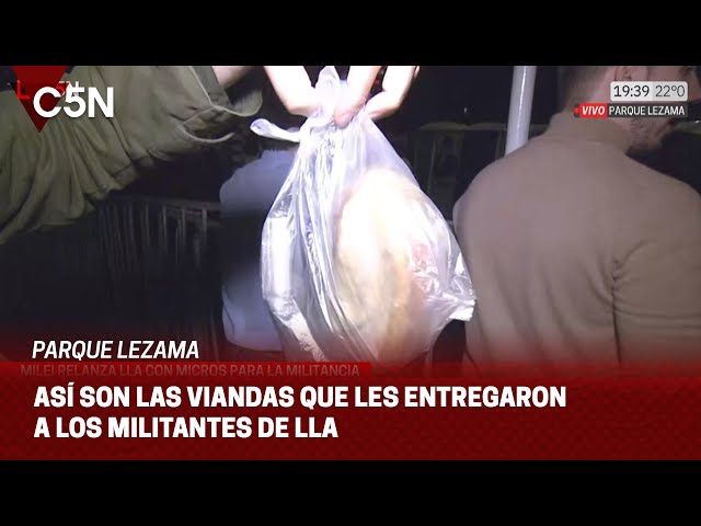 ⁣Así son las VIANDAS que les entregaron a los MILITANTES que acudieron al ACTO en PARQUE LEZAMA