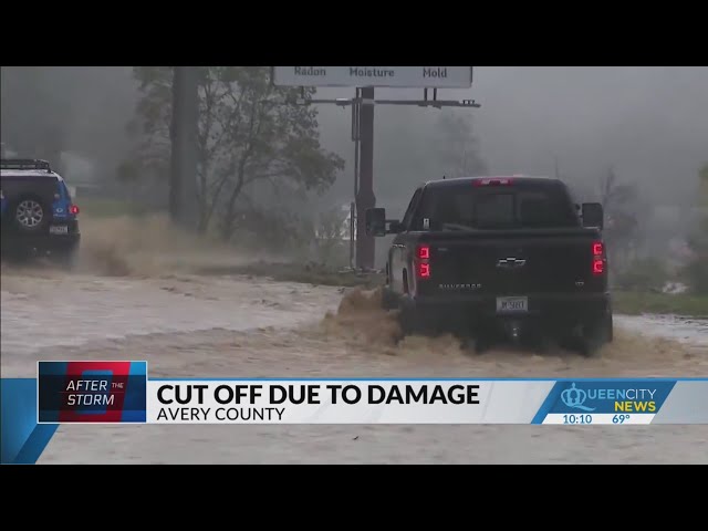 ⁣Residents in Avery County cut off due to damage caused by Hurricane Helene