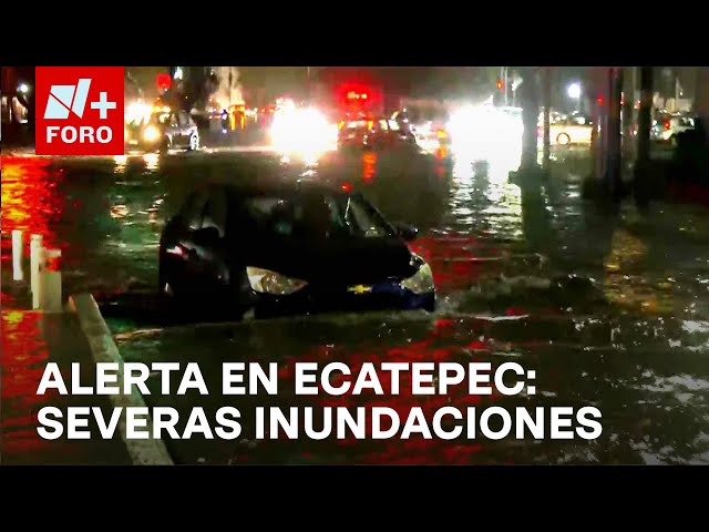 Tormenta convierte las calles de Ecatepec en ríos - Las Noticias