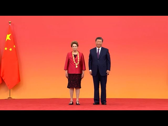 ⁣President Xi presents Friendship Medal to Dilma Rousseff