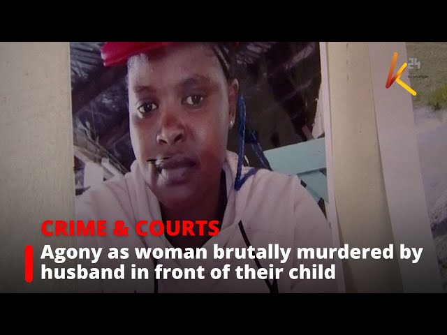 ⁣Agony as woman brutally murdered by husband in front of their child