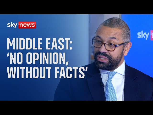 ⁣James Cleverly: 'Any idiot' can give an opinion on Middle East without proper info