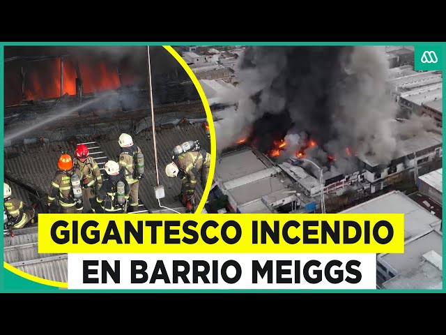 Incendio consume locales y bodegas en Barrios Meiggs: Robo a cajero habría iniciado el fuego