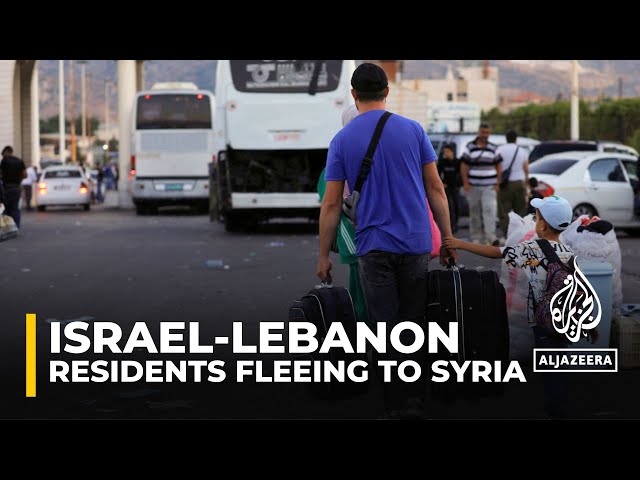 ⁣People fleeing to Syria as fear of Israeli ground incursion grows in Lebanon