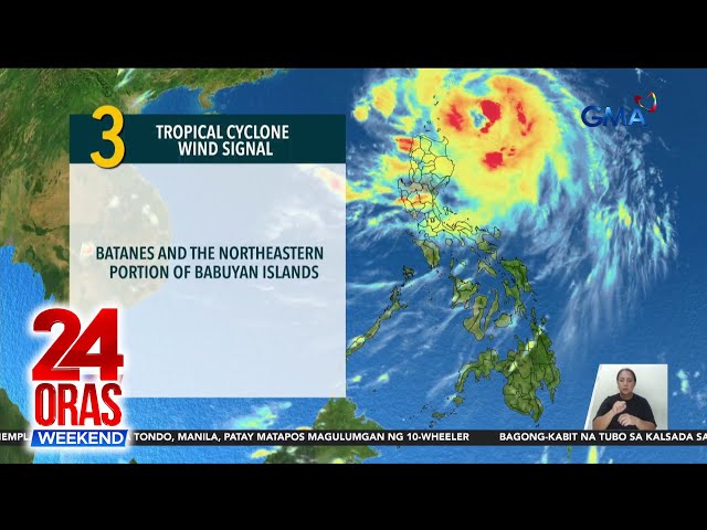 ⁣Typhoon Julian, napanatili ang lakas habang kumikilos hilagang kanluran ng... | 24 Oras Weekend