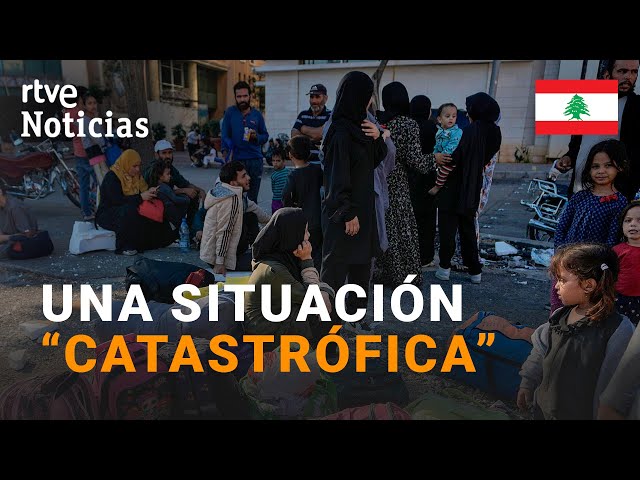 ⁣LÍBANO: Un MILLÓN de DESPLAZADOS tras los ATAQUES ISRAELÍES que dejan una "situación trágica&qu