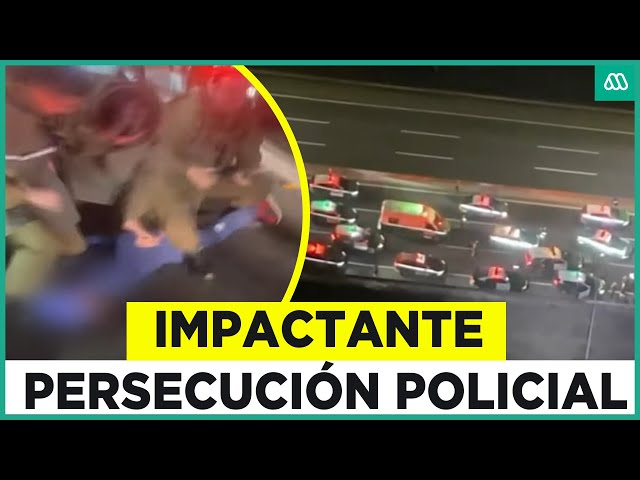 Increíble persecución de Carabineros: Más de 15 patrullas policiales en seguimiento a delincuentes