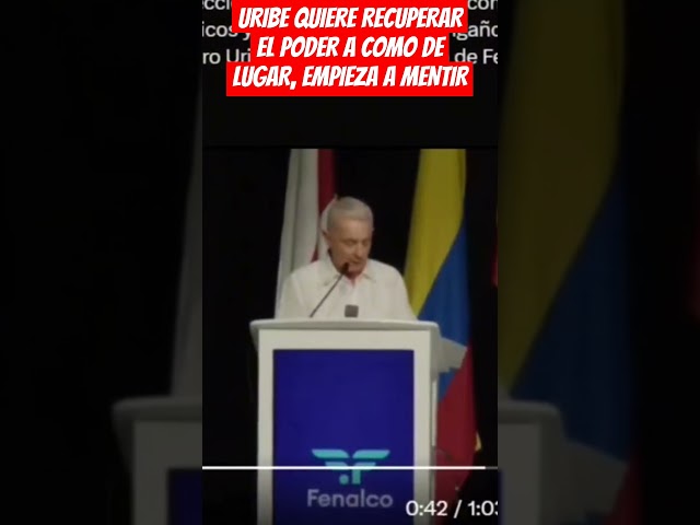 ⁣URIBE QUIERE RECUPERAR EL PODER A COMO DE LUGAR, EMPIEZA A MENTIR