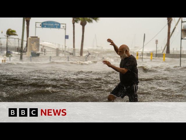 ⁣Storm Helene: Deadly floods spread to more US states | BBC News