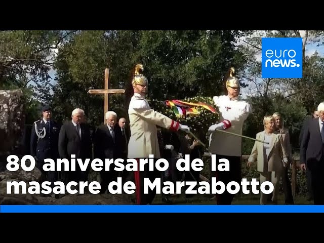 ⁣Los presidentes de Alemania e Italia asisten al 80 aniversario de la masacre de Marzabotto