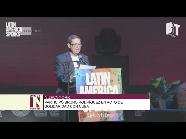 ⁣Participó canciller de Cuba en acto de solidaridad en Nueva York