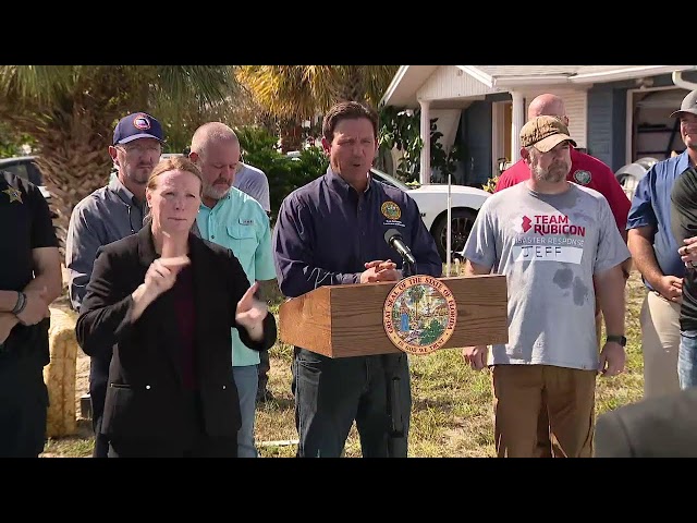 ⁣WATCH LIVE: Governor DeSantis visits Pasco County after Hurricane Helene