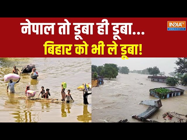 ⁣Flood in Bihar : नेपाल में भारी बारिश से बिगड़े बिहार के हालात | 13 जिलों में भीषण बाढ़