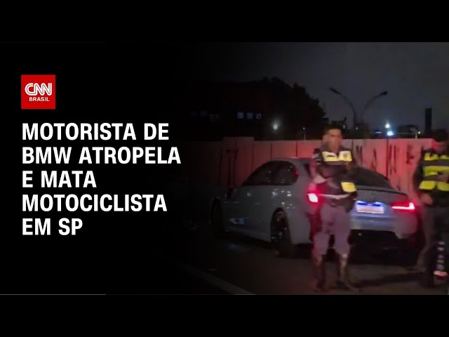 ⁣Motorista de BMW atropela e mata motociclista em SP | AGORA CNN