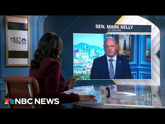 ⁣Sen. Mark Kelly says he's not ready to condition aid to Israel